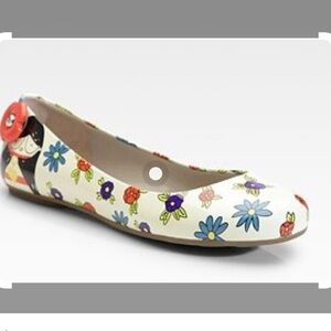 Marc Jacobs Runway leather womens flats transparent Oxford. Super cute!